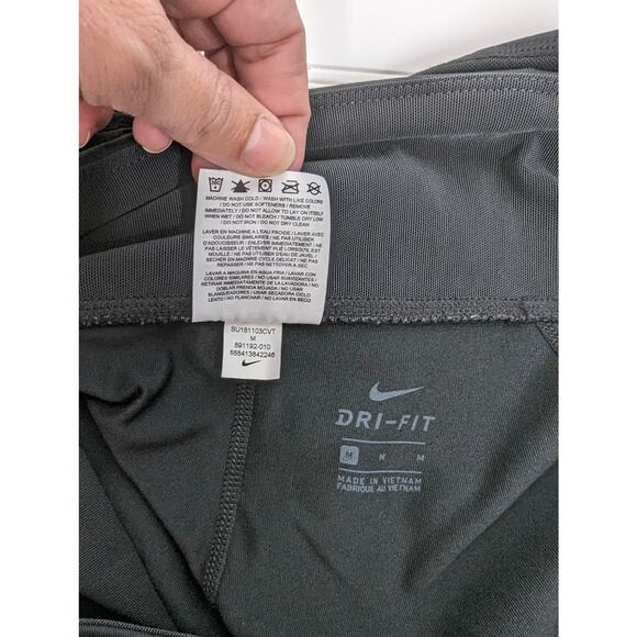 Nike Dri Fit Capri Legging Mesh Black Medium - Picture 8 of 8